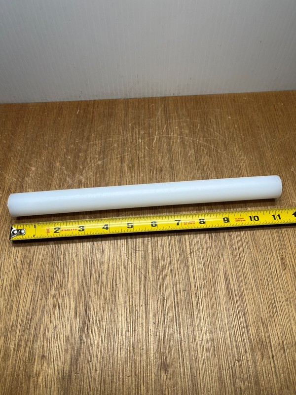 1" X 11-1/4" UHMW PE Plastic Round Rod Bar Stock White Polyethylene USA gallery