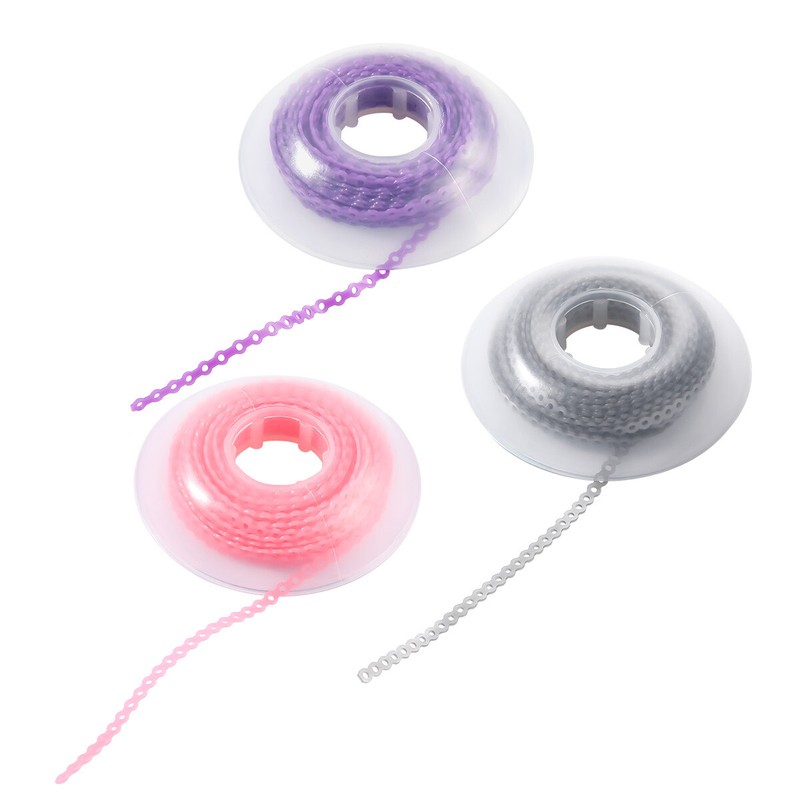 Dental Orthodontic Elastic Rubber Power Chain Braces Bands Short/Long/Continue gallery
