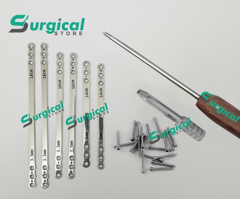 Veterinary Bridge Plate 3.5MM With LCP Screws Driver Sleeve3.5mm 68 Pieces Set S