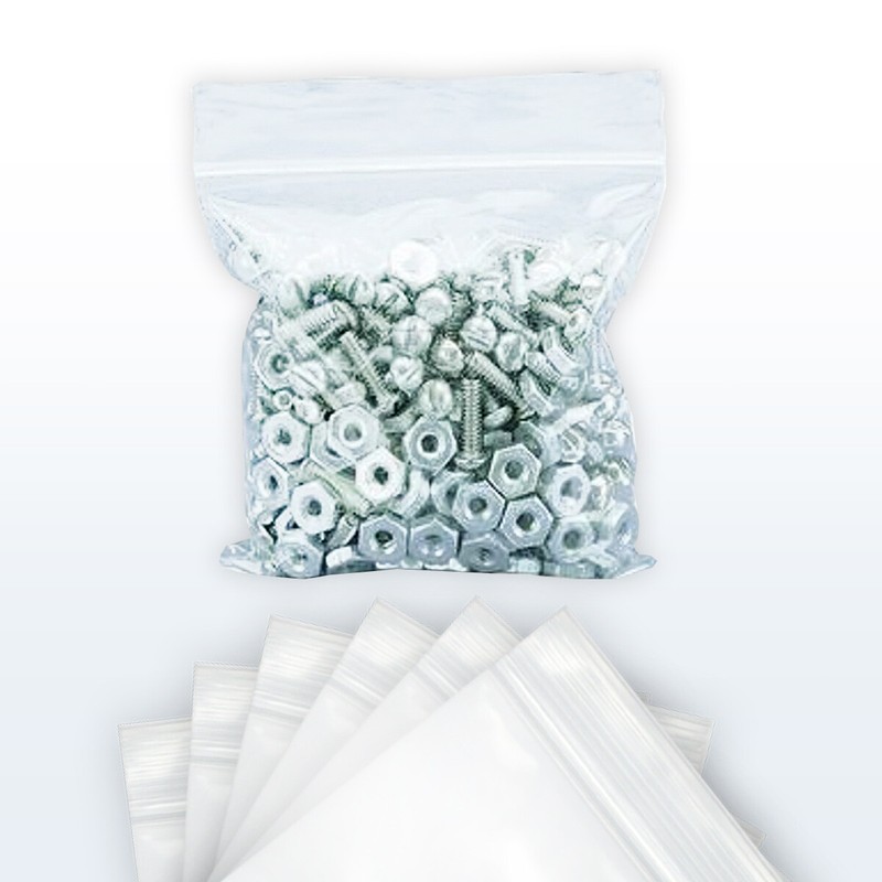 UOFFICE 1000 Reclosable Clear Poly Bags 5"x8", 2 Mil Resealable Bags gallery