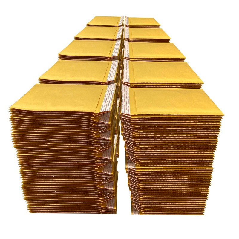 UOFFICE 500 Kraft Bubble Mailers 4x8" - #000 Self-Seal Padded Envelopes gallery