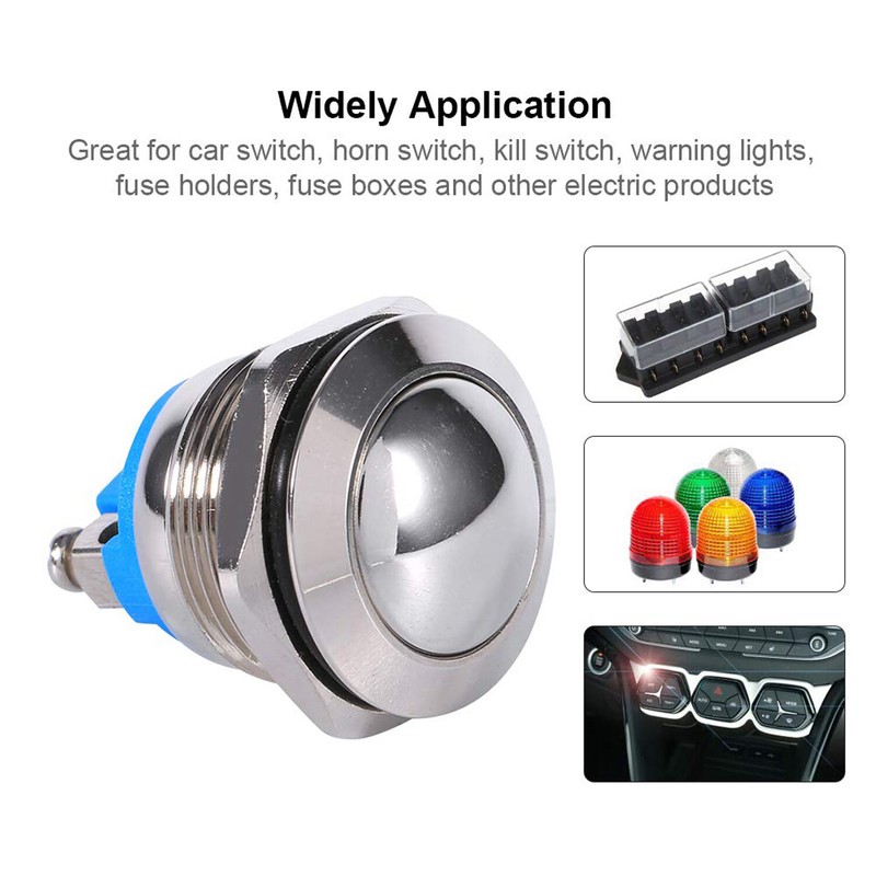 10pcs Momentary Push Button Switch 19mm Horn Button Switch with Screw Terminal gallery
