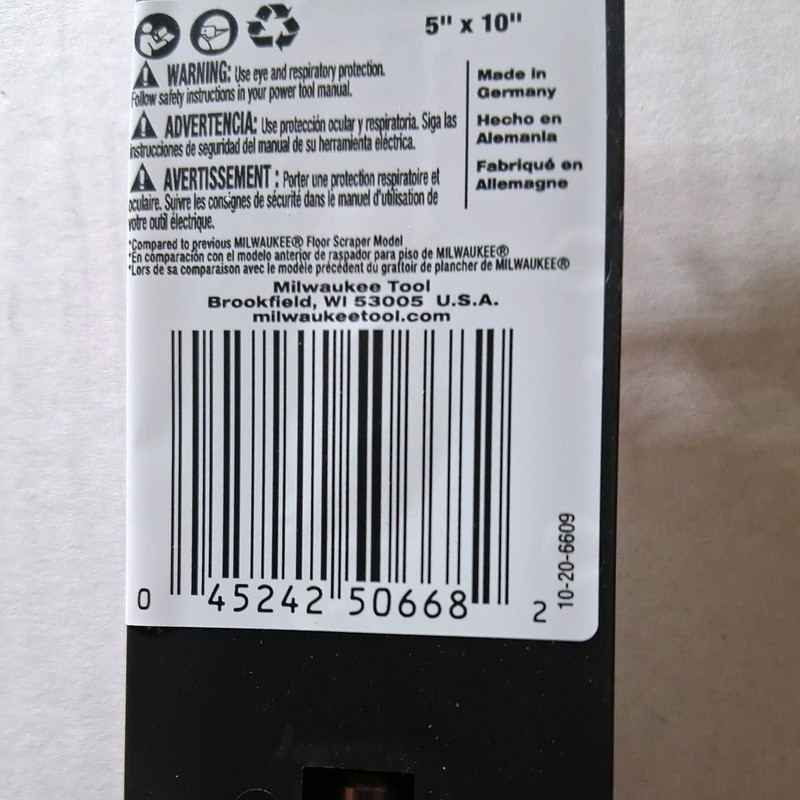Milwaukee 48-62-6046 5x10 Sledge SDS Plus Floor Scraper gallery