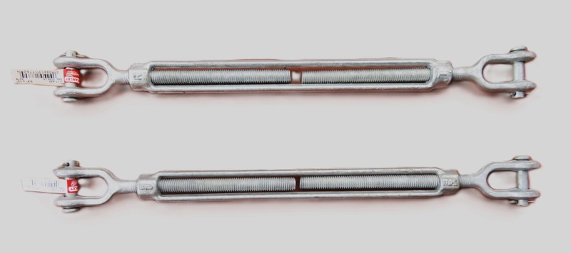 2 National Jaw/Jaw 5/8» x 12» Turnbuckle Galvanized Drop Forge Shackle