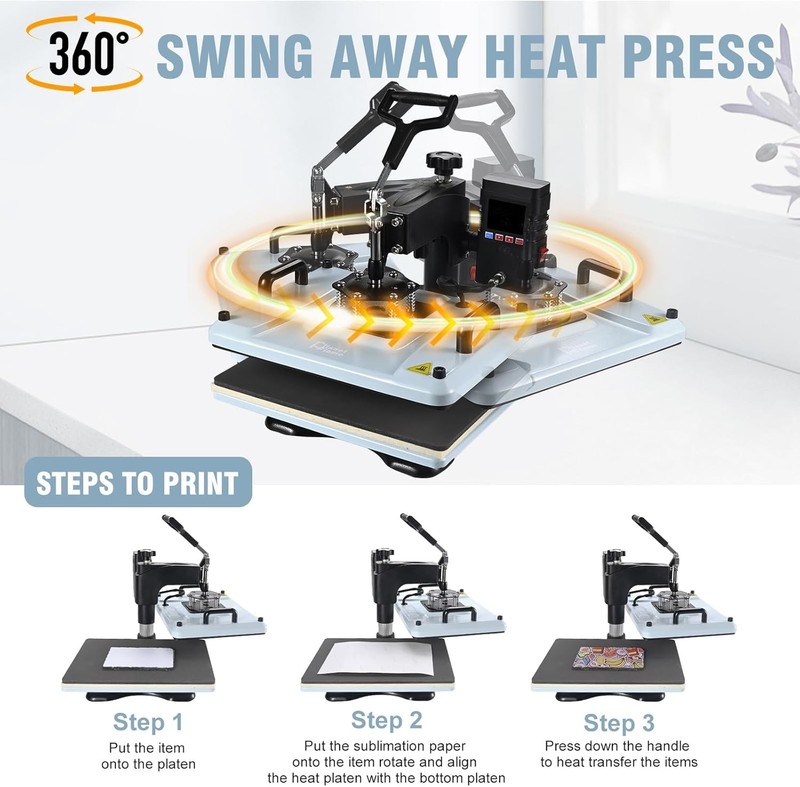 Blue Heat Press 12x15 5 In 1 T Shirt Hat Mug gallery