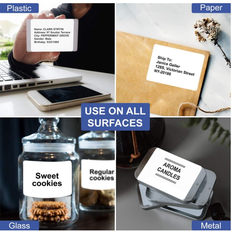600-60000 4 x 3 1/3 Address Shipping Labels Self Adhesive 6 Up Per Sheet 4x3.33 gallery