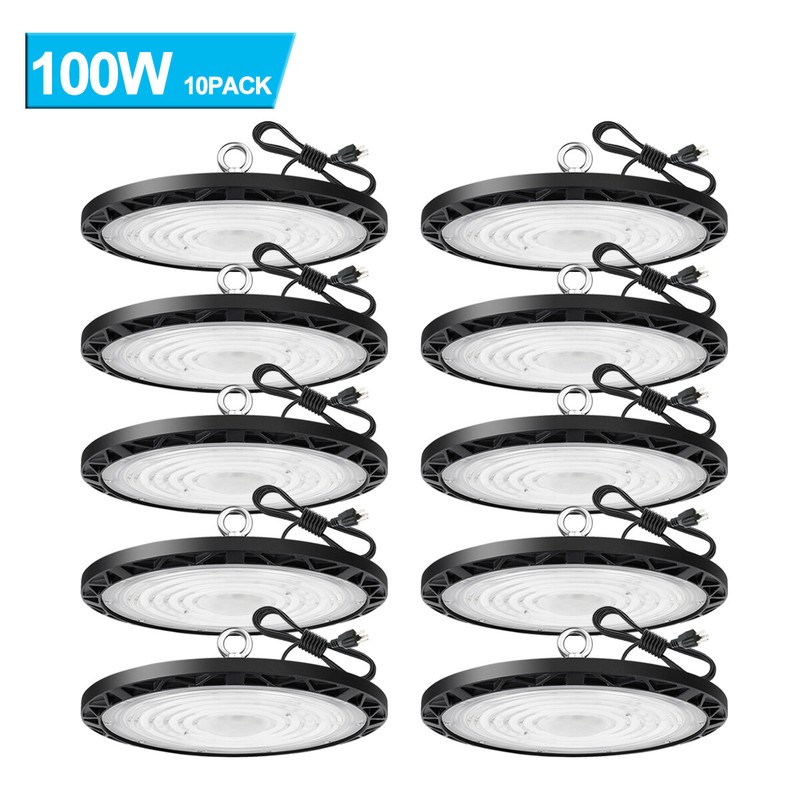 10Pcs 100W UFO Led High Bay Light 100Watts Commercial Industrial Warehouse Light
