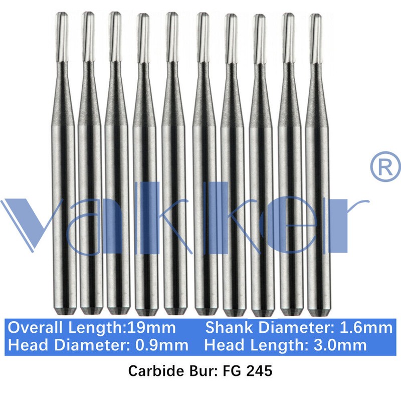 Vakker Dental Tungsten Carbide Burs for High Speed Handpiece FG Friction Grip gallery