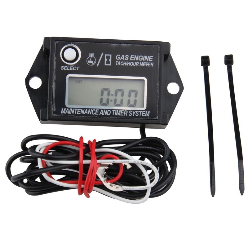 Digital Tach Hour Meter Tachometer RPM Counter for Lawn Mower Generator Dirtbike gallery