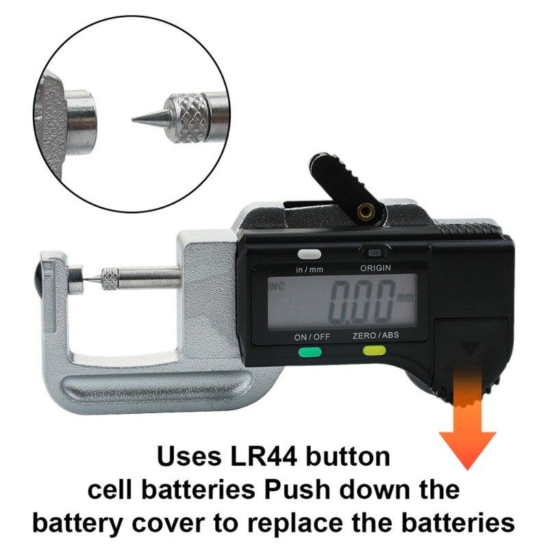 Digital Thickness Gauges LCDDisplay 0 01mm Resolution 0-12.7mm for Jewelry