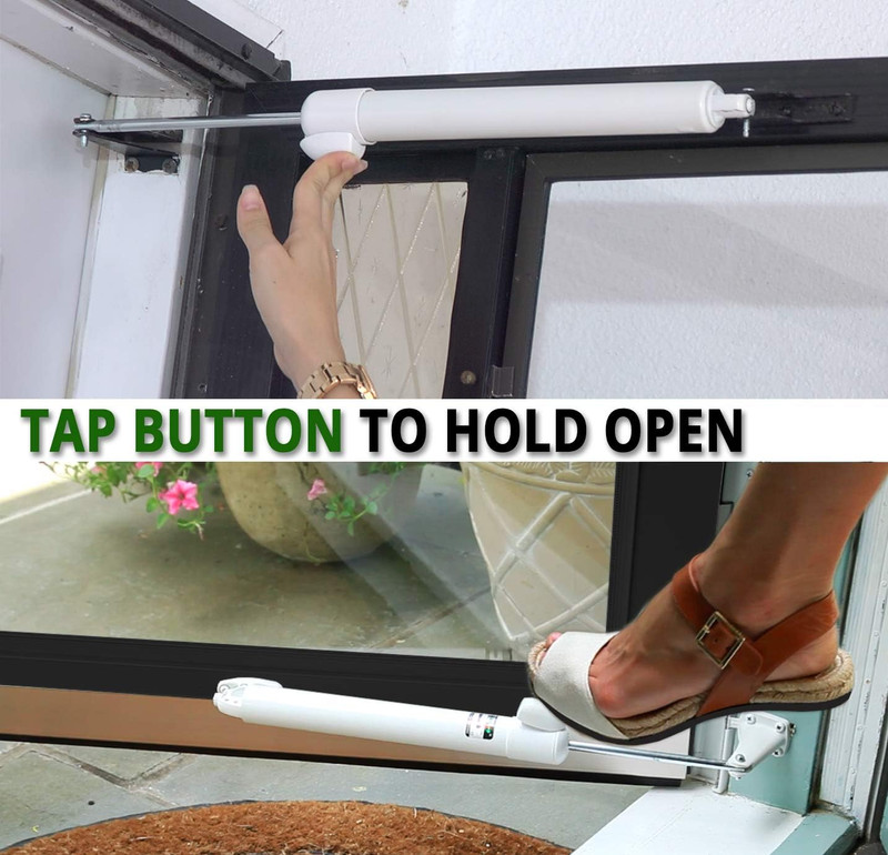 Touch 'N Hold Smooth Door Closer - Single Kit (White) - Standard-Duty Door Close gallery