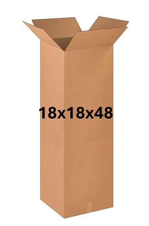 18″ x 18″ x 48″ CARDBOARD BOX – 200 lb – SINGLE BOX – TALL
