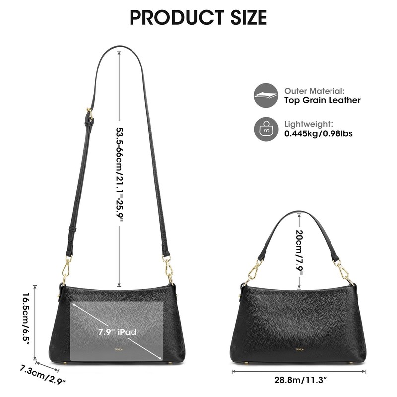 Kattee Genuine Leather Crossbody Bags for Women 2026 Trendy, Small Tote Purse... gallery