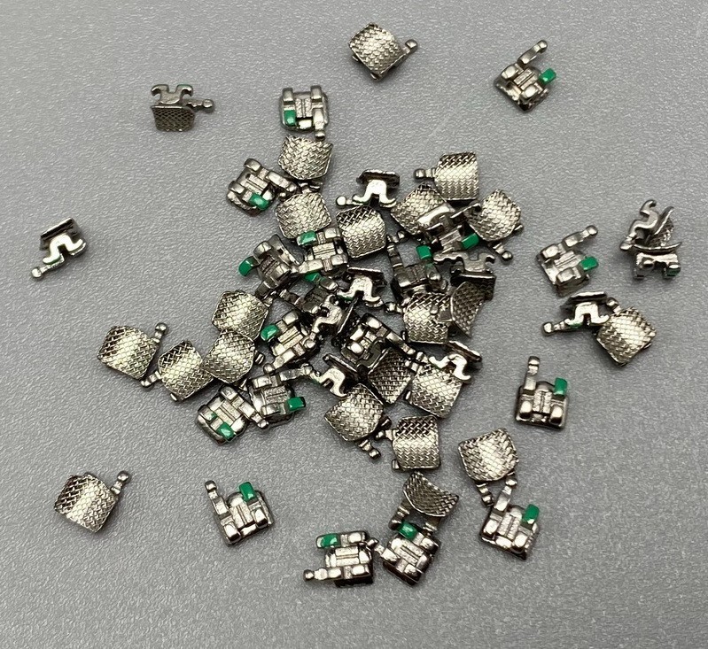 100 Pcs Dental Orthodontic Metal Brackets Mini Roth 022 345 Hooks Braces In Bulk gallery