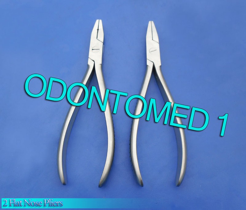 2 Different Flat Nose Pliers Surgical Orthopedic Instruments