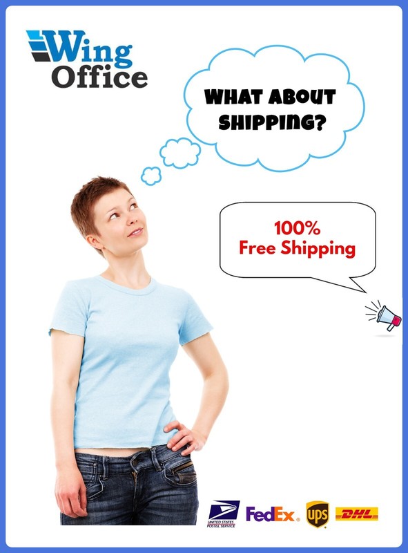 1000 Wing Office SHIPPING LABELS Self Adhesive Round Corners 7.0 X 4.5 USA MADE gallery