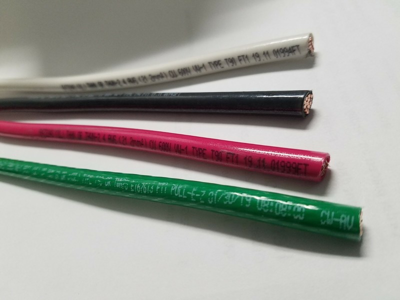 80′ EA THHN THWN 4 AWG GAUGE BLACK WHITE RED COPPER WIRE + 80 4 AWG GREEN