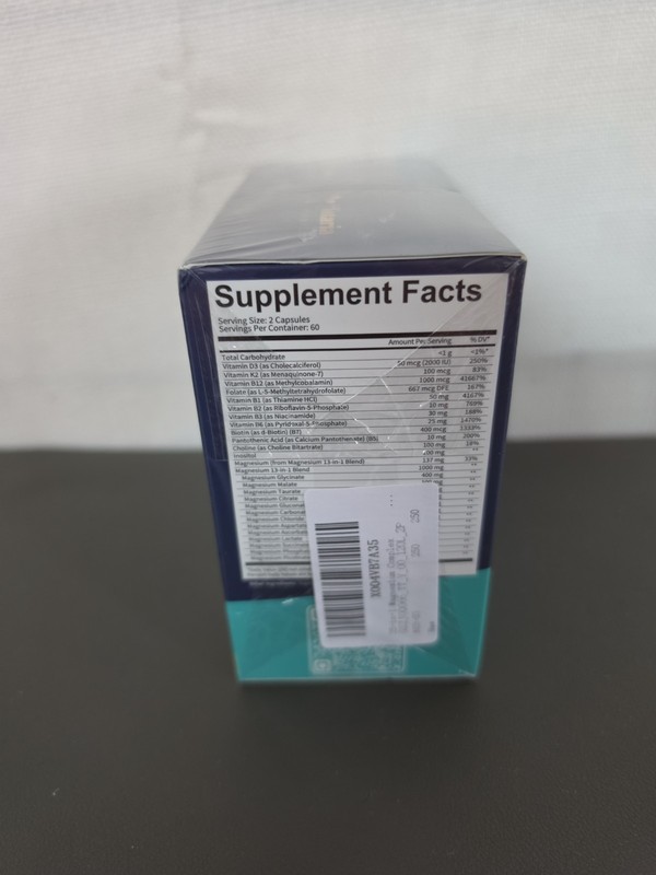 25-in-1 Magnesium Complex with Methylated B Complex, 120 Vegan Caps BB3/28 gallery
