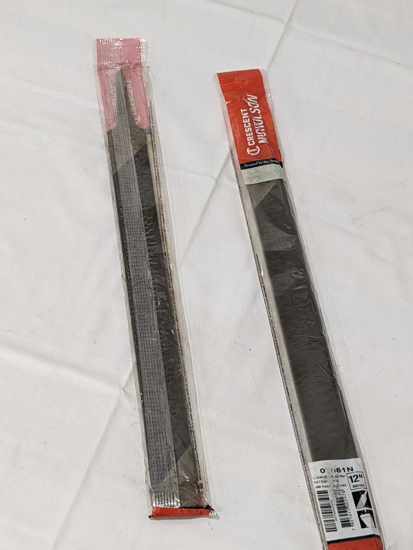 Crescent 12" Flat Fine Cut Long Angle Lathe Hand File Qty 2 07851N gallery