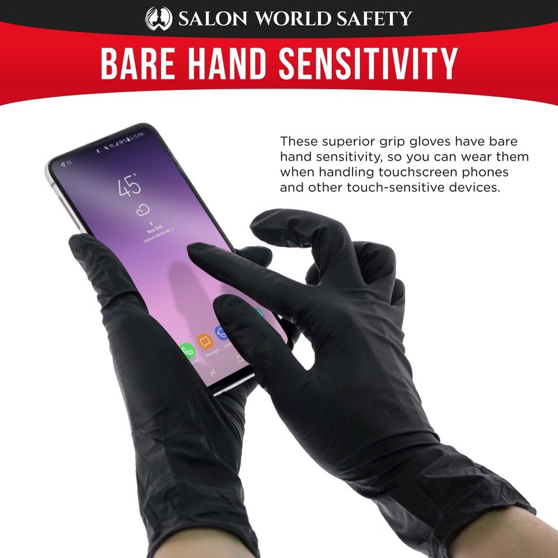 Black Nitrile Disposable Gloves, 10 Boxes of 100, XX-Large, 4 Mil - Latex Free gallery