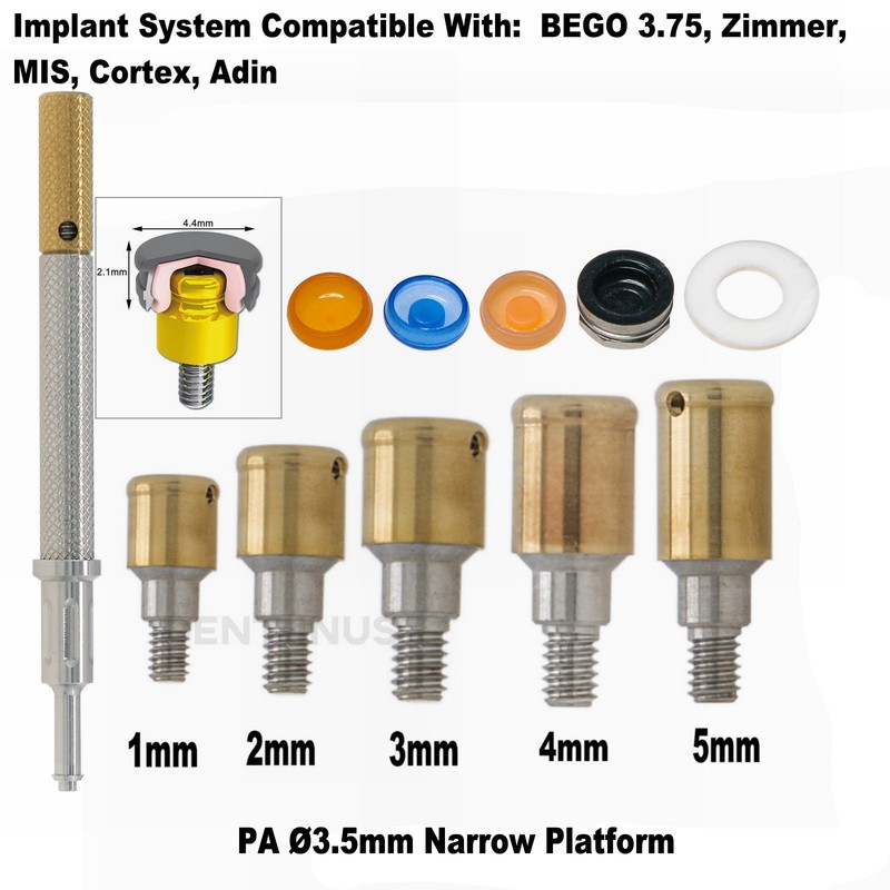 Dental Core Tool Ø3.5mm for BEGO, Zimmer, MIS, Cortex, Adin Attachment Abutments