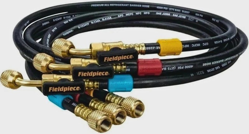 Fieldpiece HR3B – 1/4″ Ball Valves Hose Set–3 Pack with Color Tags Free Ship USA