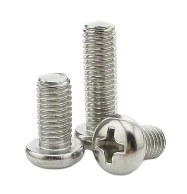 M2 M2.5 M3 M3.5 M4 304 Stainless Steel Phillips Cross Pan Head Machine Screws gallery