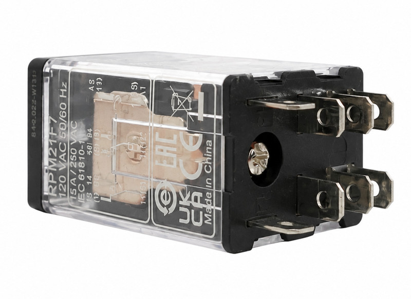 Schneider RPM21F7 Plug In Relay 120VAC 15A DPDT 8 Pin Industrial New