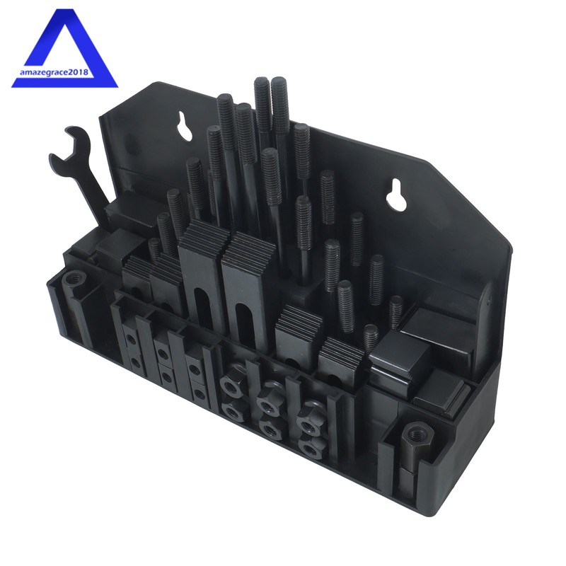 Premium 60 Pack 5/8″ T-Slot Clamping Kit for 58010 Mill Set Up Set 1/2″-13