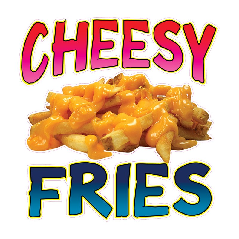 Food Truck Decals Cheese Fries Restaurant & Food Concession Concession Sign Red