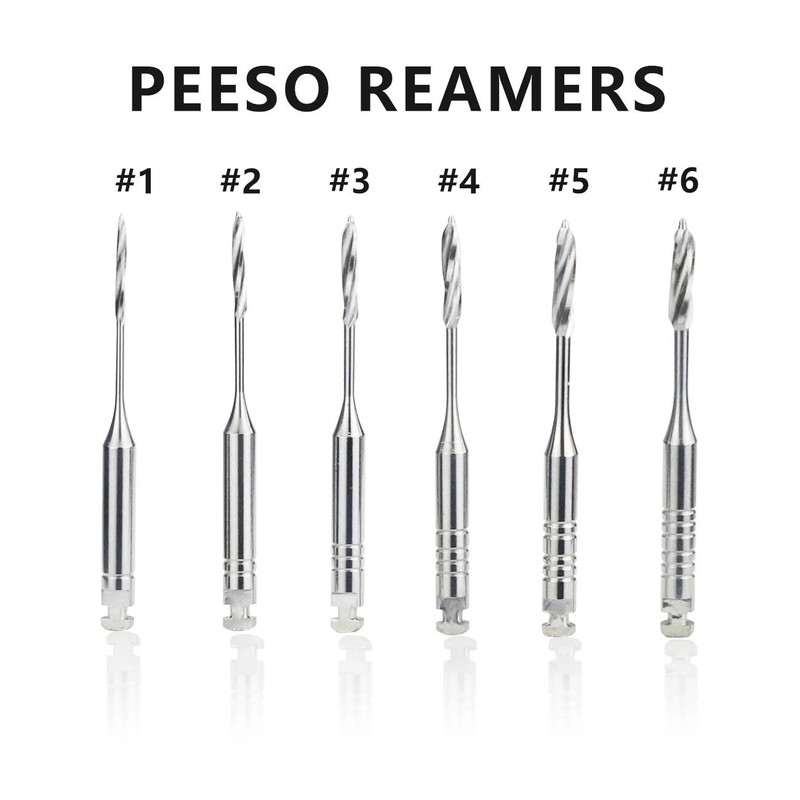 6 Pcs/Pack Dental Endo Root Canal Files Peeso Reamers/GATES DRILLS 28/32mm #1-#6 gallery