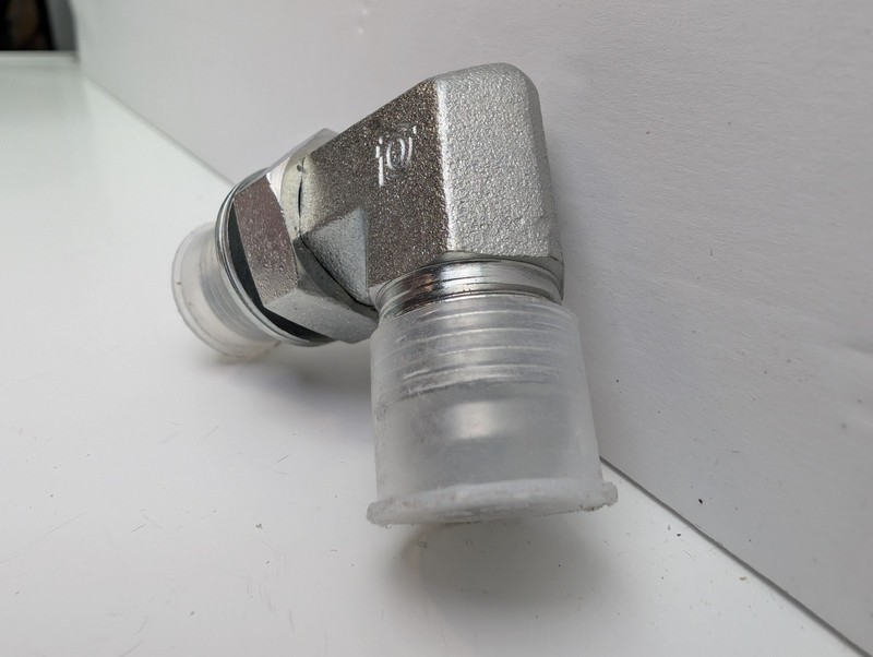 Adaptall 9068-08-18 Hydraulic Fitting 90 Elbow 1/2 MJIC x M18 Metric Adj NEW gallery