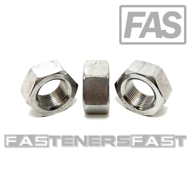 (5) M20-1.50 Stainless Steel DIN934 Extra Fine Thread Metric Finished Hex Nut A2