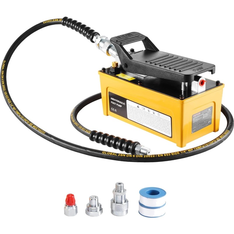 10,000 PSI Air Hydraulic Pump with 0.42 Gal Reservoir for Automotive Repairs