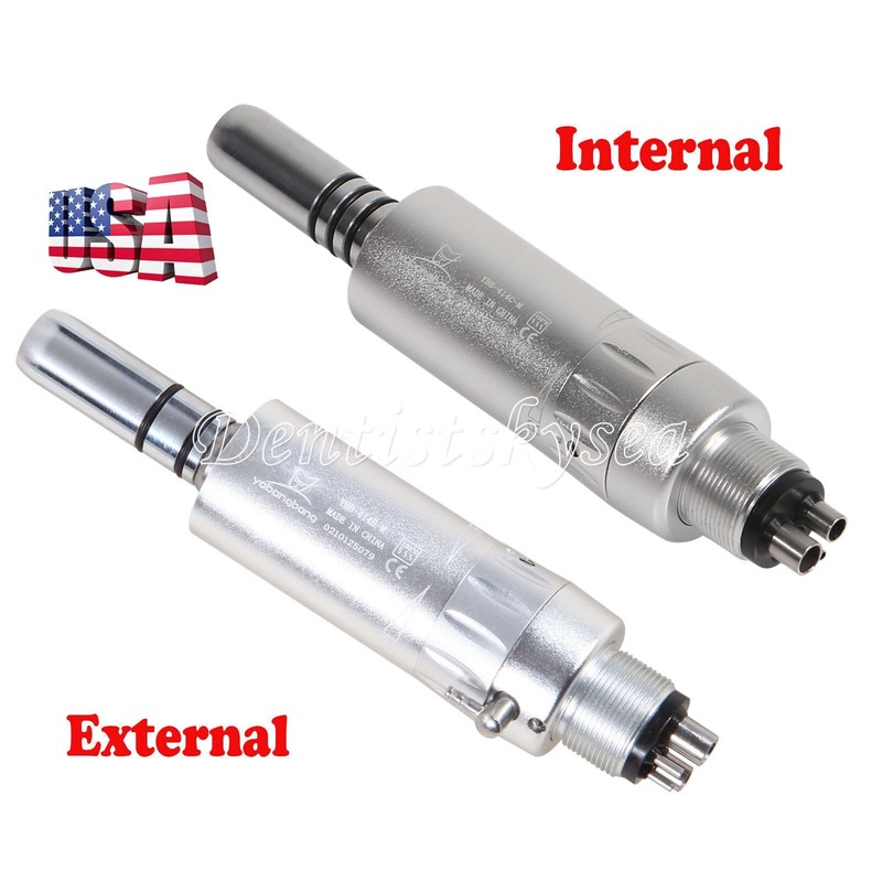 Dental Low Speed Air Motor Handpiece E-type 4 Hole Midwest External/Inner water gallery