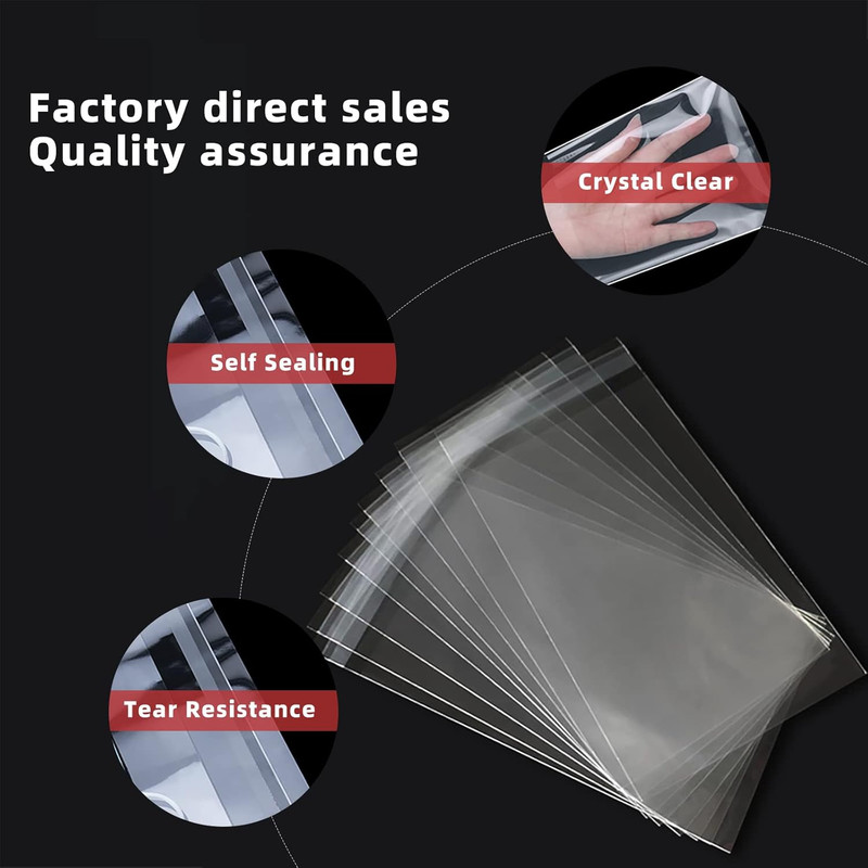 Clear Resealable Bags for Packaging Shirt, 10X14 In, 100 Pcs gallery