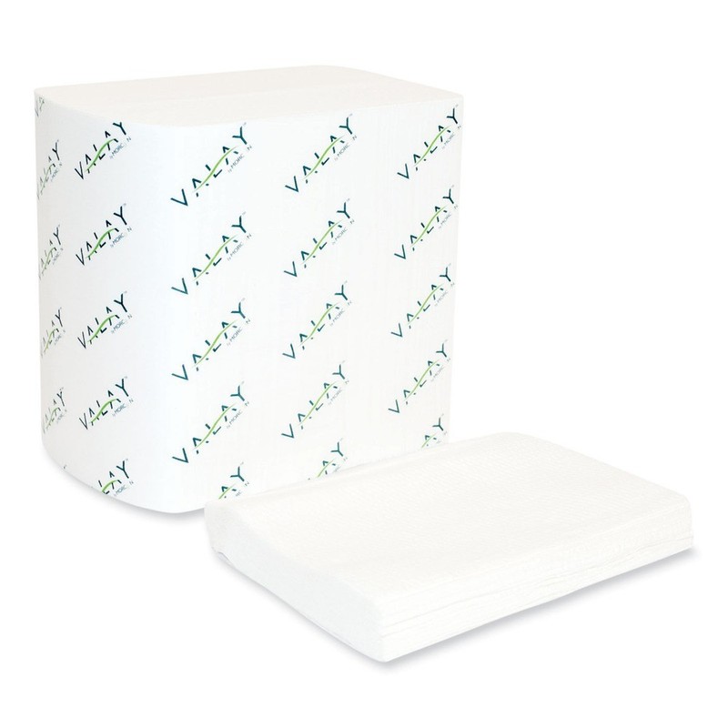 Morcon Paper 4545VN Valay 6.5" x 8.25" Interfolded Napkins - Wht (6,000/CT) New gallery