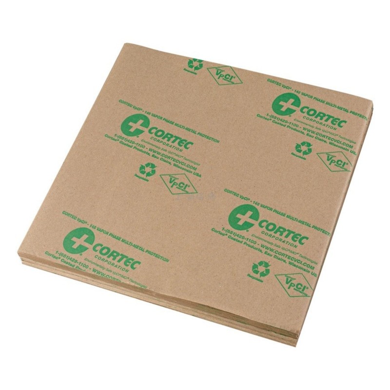 Anti Rust VCI Paper Sheets 12″x12″ – 35# – Cortec VpCI-146 (Pack of 50 sheets)