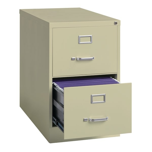 Hirsh 14418 18" W 2 Drawer Vertical File Cabinet, Putty, Legal gallery