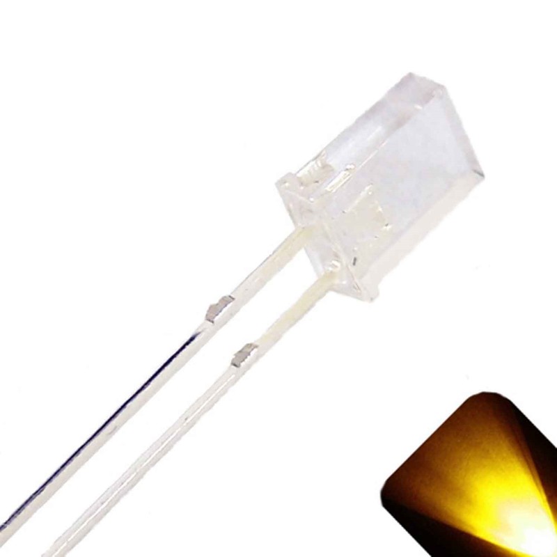 5 x 2x5x7mm Rectangle LEDs Wide Angle Yellow Gold LED Square x 2 5 7 – 7x5x2 mm
