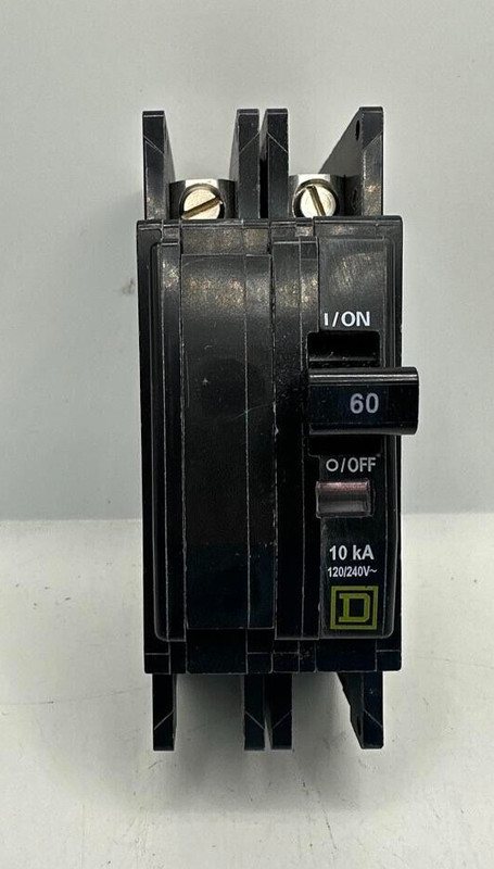 NEW QOUQ260RP Mini circuit breaker, QOU, 60A, 2 pole, 120/240VAC, 10kA,