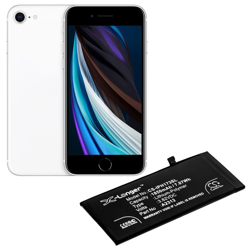 Battery for Apple A2312,iPhone SE 2 P/N: A2312 1850mAh 7.07Wh gallery