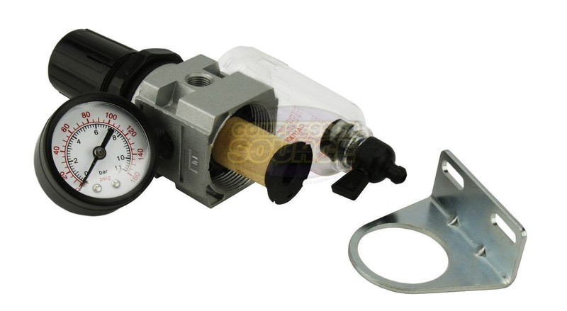 1/4" Air Compressor Regulator & Filter In Line Combo w/ Gauge Compressed Air New gallery