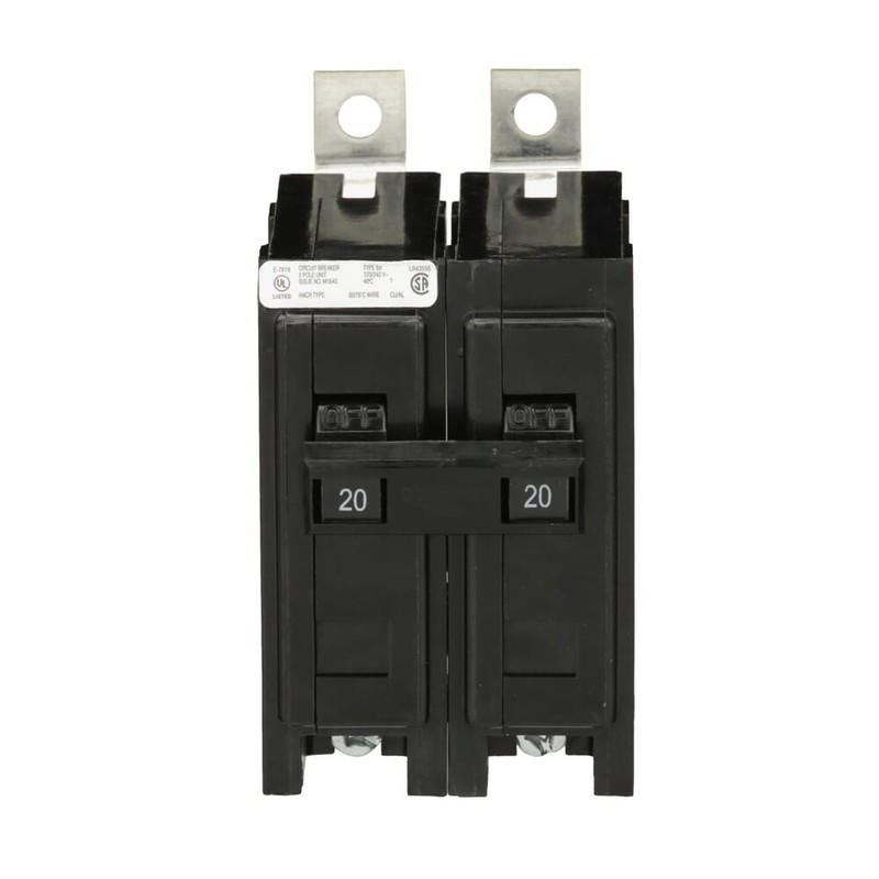 Eaton BAB2030 Thermal-Magnetic Circuit Breaker, 30A, 10kAIC, 2-Pole, 120/240V