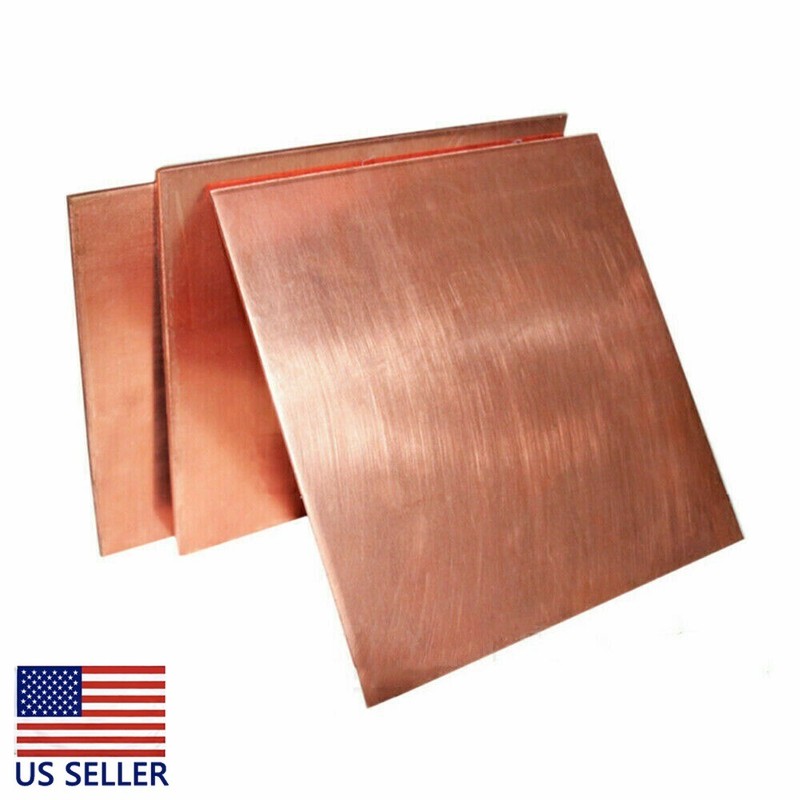 1PC 99.9% Pure Copper Copper plate Red copper sheet T2 Cu Metal 2mm*100mm*100mm