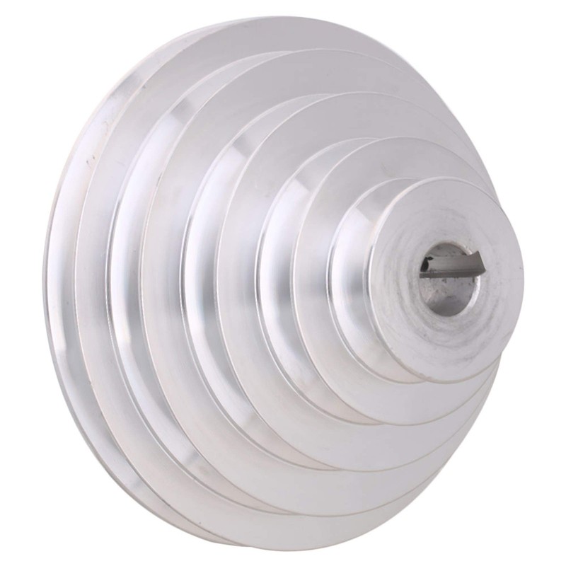 19mm Bore 54mm-150mm Outter Dia Aluminum 5 Slot A Type V-Shaped Pulley 5 Step... gallery
