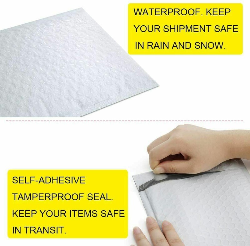 8.5x12 #2 Poly Bubble Mailers Padded Shipping Envelopes Self Seal Choose Color gallery