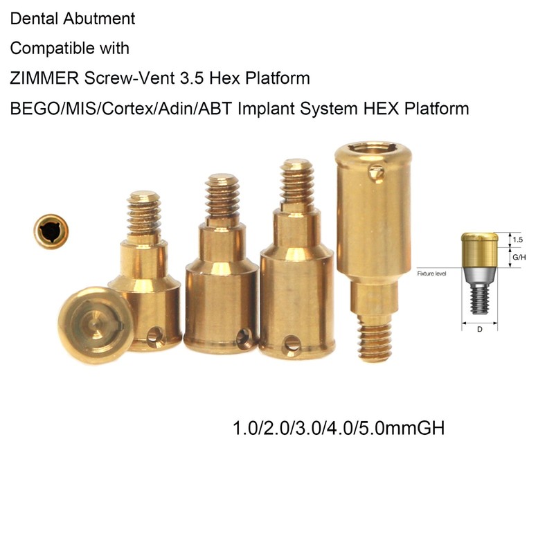 Zest Locator Abutment for ZimVie Zimmer TSV3.5mm Internal Hex Dental Overdenture gallery