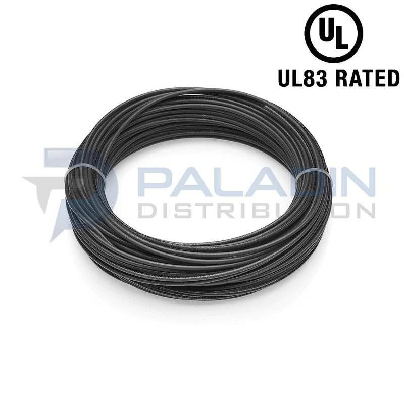 #12 AWG Gauge 600V THHN Stranded Copper Wire UL Listed – Black 100FT