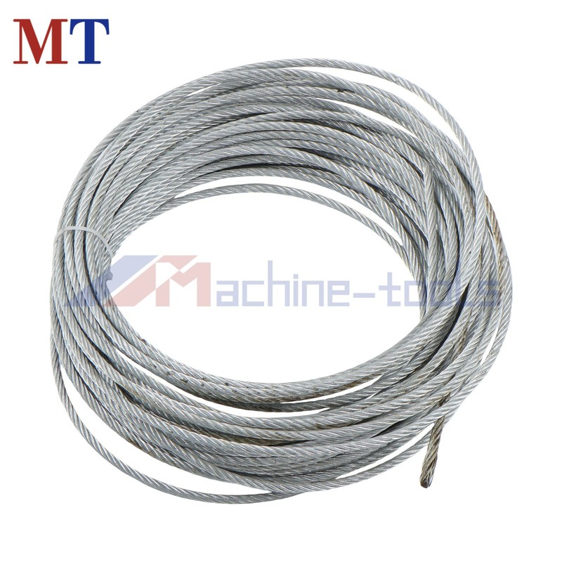 1/4″ x 100′ 7×19 Strands Galvanized Wire Rope Cable 7000lbs Fracture Strength